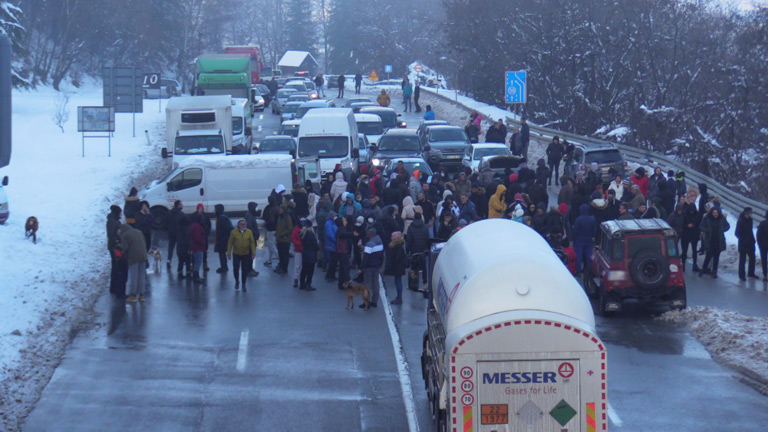 протести блокада магистрале протести