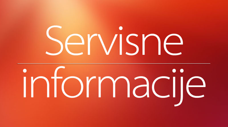 Сервисне информације 